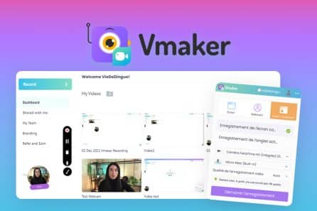 Vmaker – Enregistre ta webcam et ton écran et crée des vidéos en un instant !